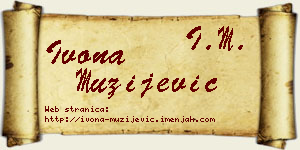 Ivona Mužijević vizit kartica